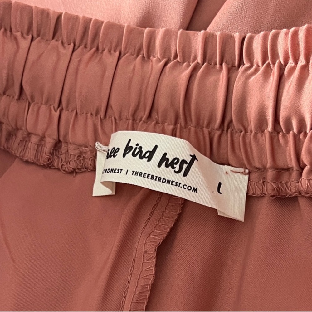 Three Birds Nest Wide-Leg Crop Pants Front Pockets Size Large Inseam 24.5” - Picture 5 of 8